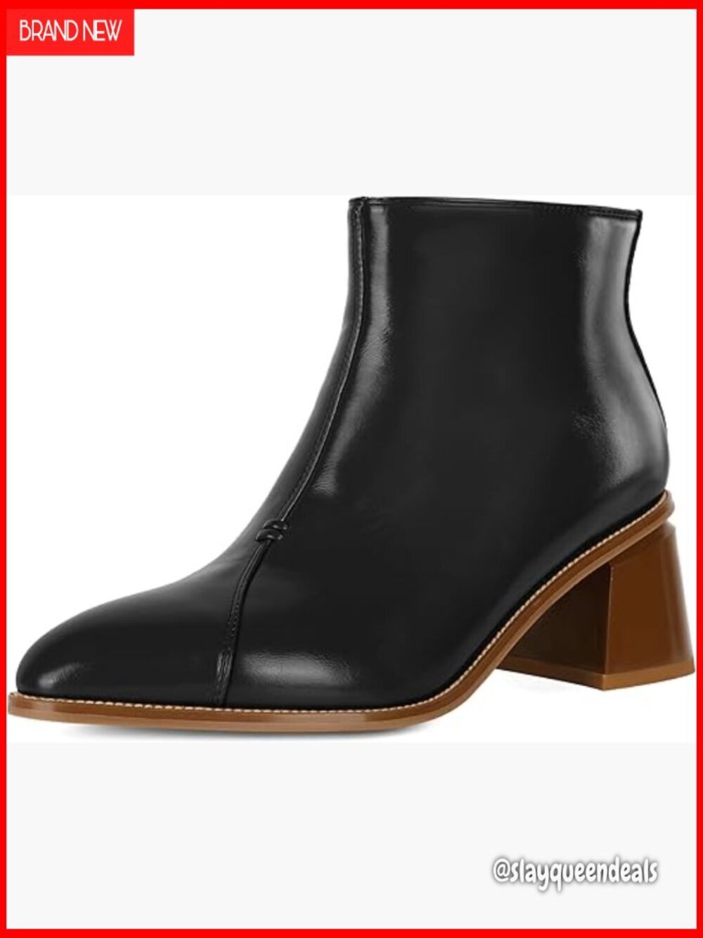 Women's Chunky Heel Ankle Booties Round Toe Zipper Boots Work Party